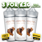Ignite Fizzy Cola 3x 100ml E Liquid Shortfill – £20.00