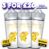 Ignite Fizzy Lemonade 3x 100ml E Liquid Shortfill – £20.00
