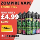 Zompire Vape 100ml Short Fill E Liquid – £4.99