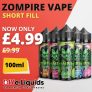 Zompire Vape 100ml Short Fill E Liquid – £4.99