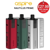 Aspire Nautilus Prime Vape Pod Kit – £27.99