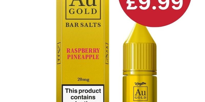 AU Gold Bar 5 x 10ml Salts By Kingston – £10.00