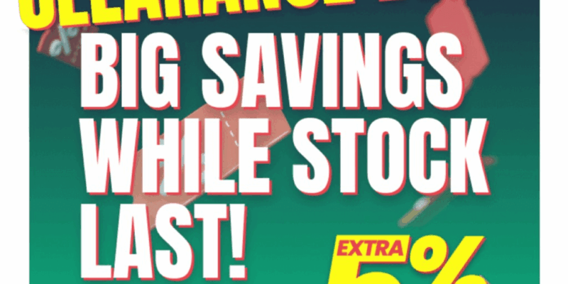 Save an Extra 5% on Clearance Disposables