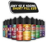 DIY E Liquids 10x 100ml Shortfills – £25.00