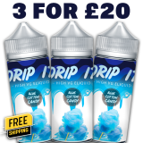 Drip It Blue Cotton Candy 3x 100ml E Liquid Shortfill – £20.00