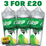 Drip It Green Slush 3x 100ml E Liquid Shortfill – £20.00