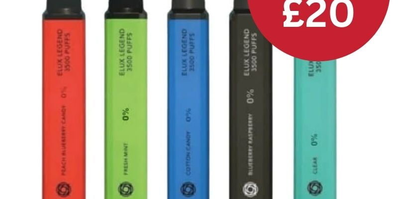 Elux Legend 3500 2 Pack Vape Bar No-Nicotine – £20.00