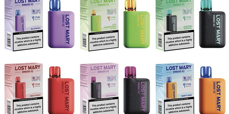 Lost Mary DM600 X2 Disposable Vape 1200 Puffs – £4.98