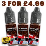 Tobacco 3x 10ml Nic Salt E Liquid – £4.99