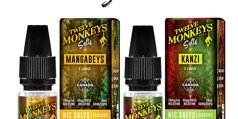 Twelve Monkeys Nicotine Salt e-Liquids – £2.84