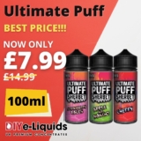 Ultimate Puff 100ml Short Fill E-Liquid – £7.99