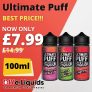 Ultimate Puff 100ml Short Fill E-Liquid – £7.99