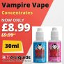 Vampire Vape 30ml E Liquid Concentrate – £8.99