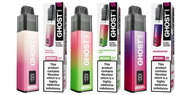 Vapes Bars Ghost Pro 8000+ Prefilled Pod Kit – £7.69